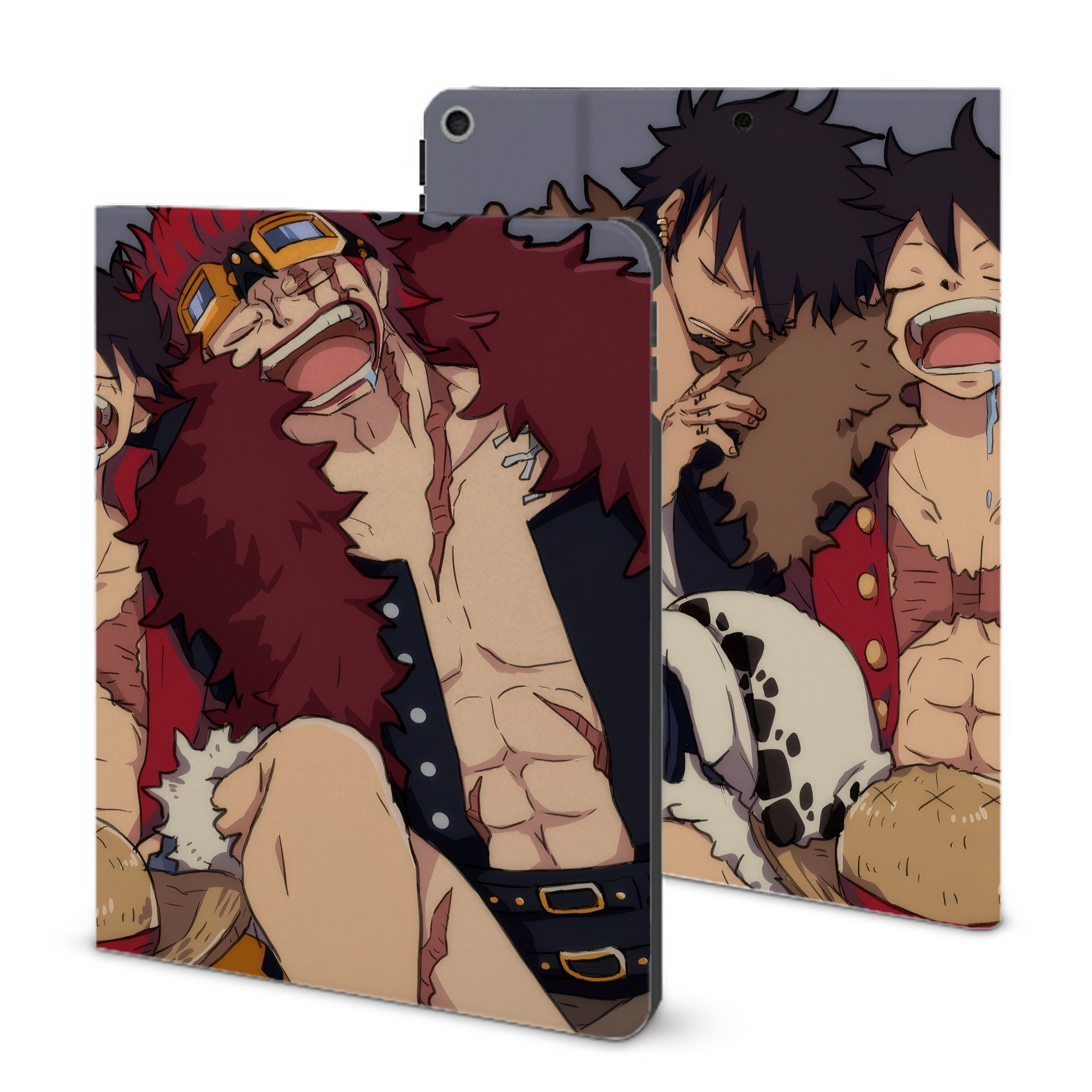 （画像用） ワンピース ONE PIECE IPad ケース ブック型 PUレザー TPU 耐衝撃 軽量 薄型 ペン収納なし 全面保護 IPad 各モデル対応